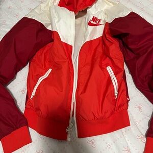 Nike Red and White Women's Jacket